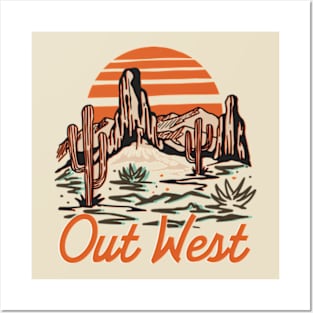 Out West desert Posters and Art